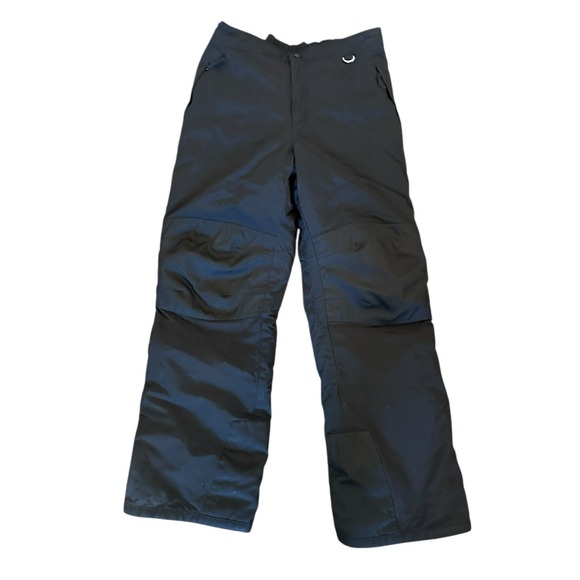 SLALOM Men's Ski SNOW PANTS L (34x30.5) Water Resistant Winter Snowboard Black - Picture 1 of 4